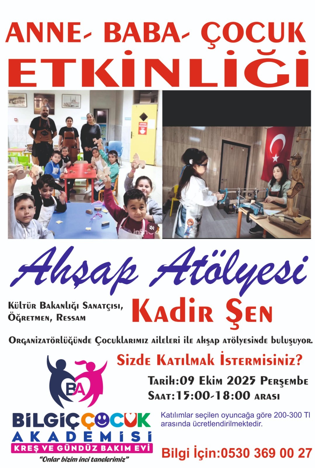 BİLGİÇ AKADEMİDEN BİR İLK DAHA: AHŞAP OYUN ATÖLYESİ